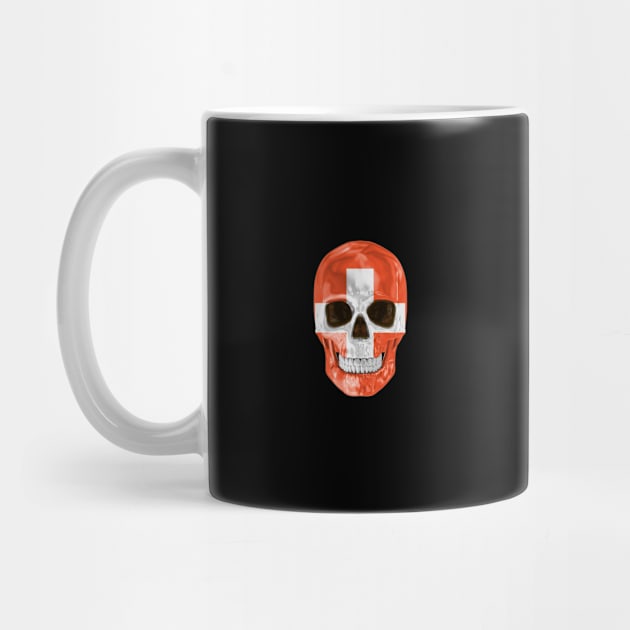 Switzerland Flag Skull - Gift for Swiss With Roots From Switzerland by Country Flags